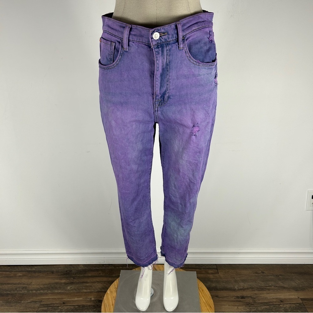 Hudson KASS Purple Distressed Jeans 27x28